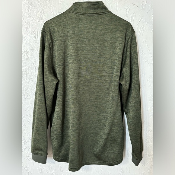 Under Armour Men’s Heathered Forest Green Cold Gear 1/4 Zip Fleece Pullover - L - Picture 8 of 9